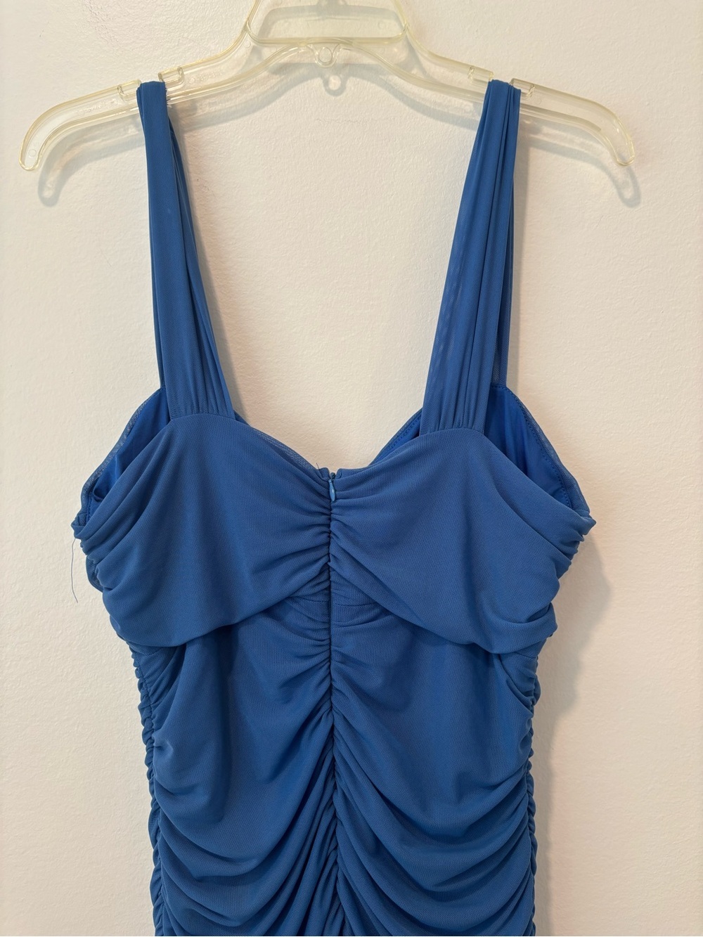 Selfie Leslie Royal Blue Ruched Maxi Dress - Picture 6 of 9